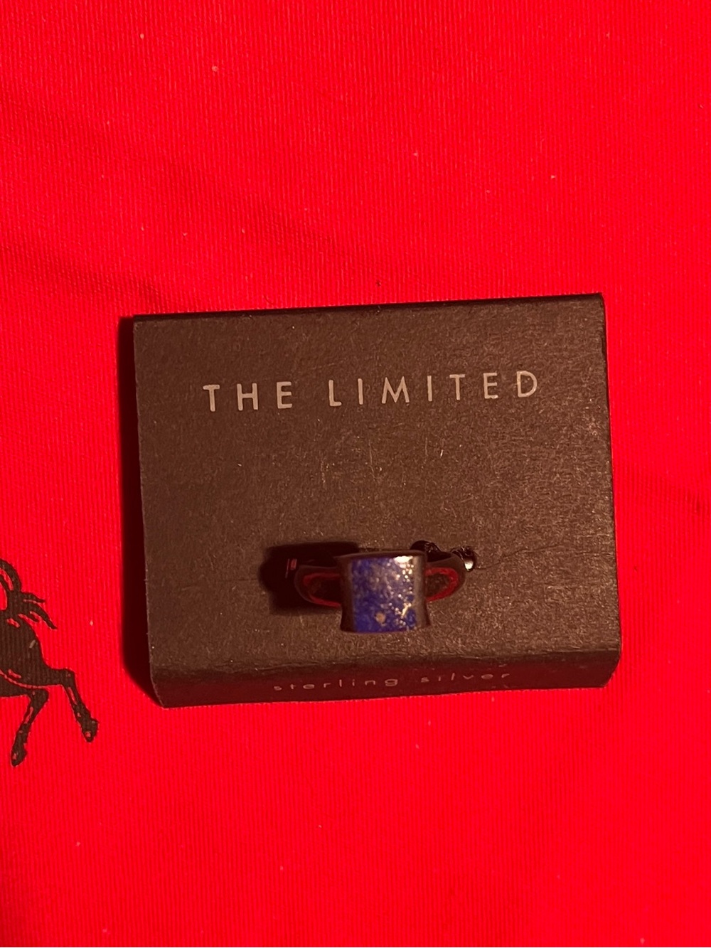 The Limited Sterling Silver Ring with Lapis-Style Blue Stone